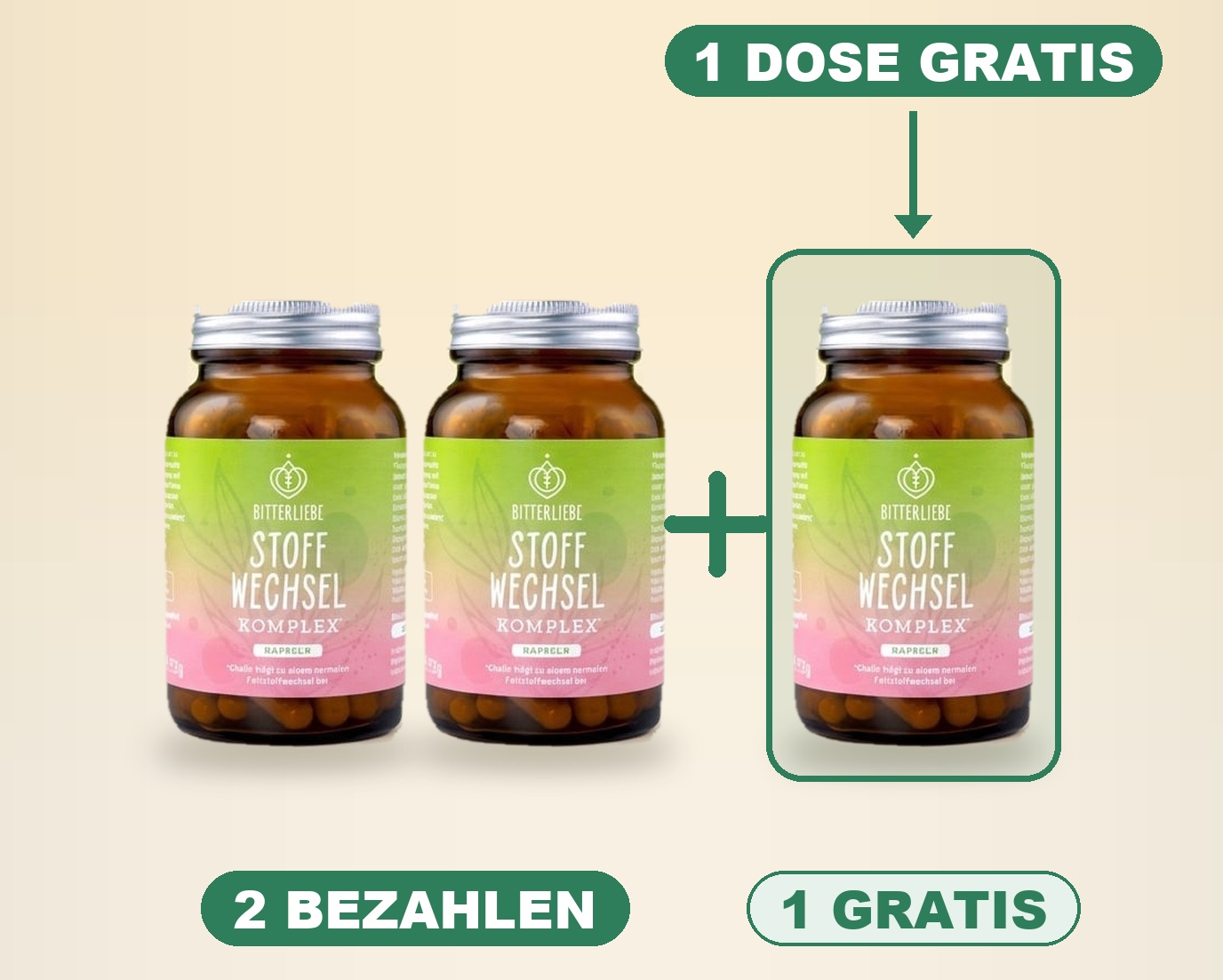 2+1 Paket: 3 Dosen – 2 bezahlen, 1 gratis