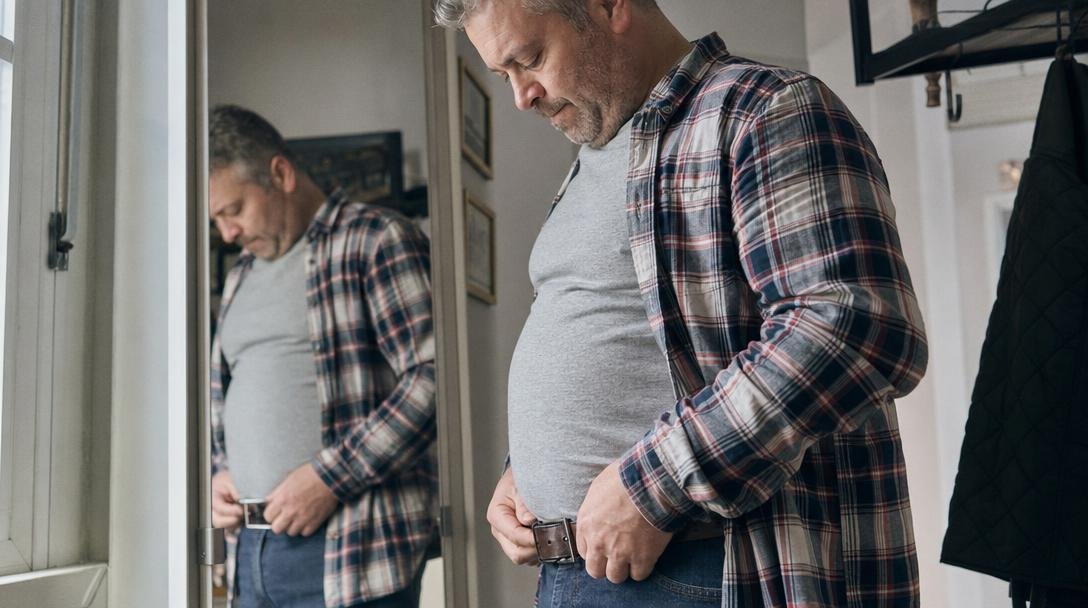 Der große Bauch-Irrtum: Warum Männer über 40 weniger Bier trinken und trotzdem den Bauch über dem Gürtel behalten